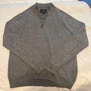 Nordstrom men’s grey quarter zip sweater, Size Large